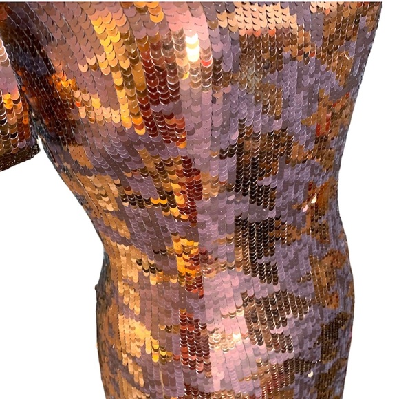 AJ BARI | ✨ VINTAGE ✨ Houndstooth Sequined Cocktail Dress Size 4 - Picture 6 of 14